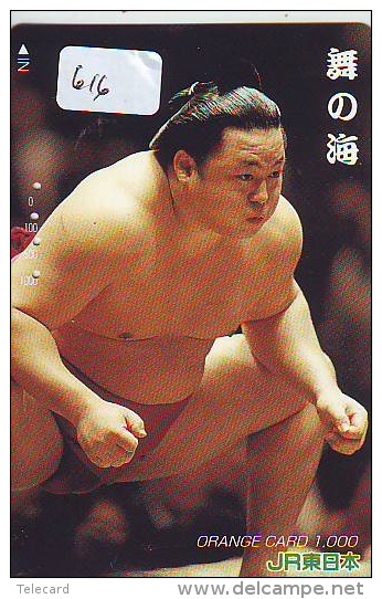 Carte Prépayée  Japon * SUMO  (616) LUTTE LUTTEURS WORSTELEN * JUDO Kampf Wrestling LUCHA * PREPAID JAPAN * - Japan