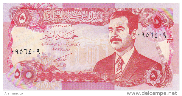 IRAQ 5 DINARS 1986 SADAM HUSSEIN  S/C  -  UNC - Irak