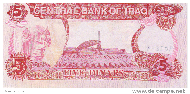 IRAQ 5 DINARS 1986 SADAM HUSSEIN  S/C  -  UNC - Irak