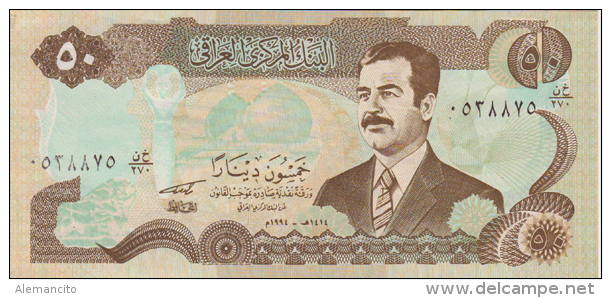 IRAQ  50 DINARS  SADAM HUSSEIN  S/C  -  UNC - Iraq