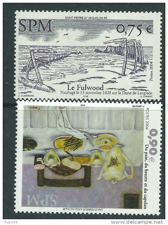 St Pierre Et Miquelon N° 821 / 22  XX Les 2 Valeurs Sans Charnière,TB - Used Stamps