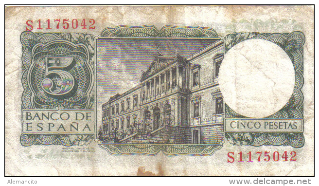 ESPAÑA //  -- 5 PESETAS ( 1954 ) -- VF -- - 5 Peseten