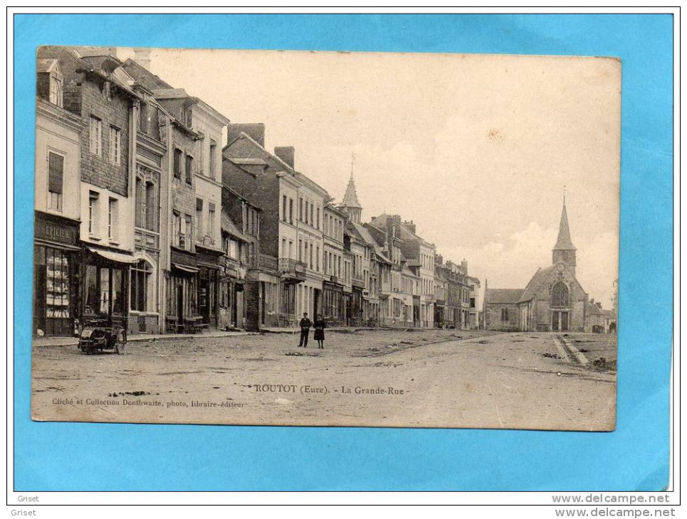 ROUTOT-La Grande Rue -animée Commerces  -années 1900-10  édition Gérard - Routot