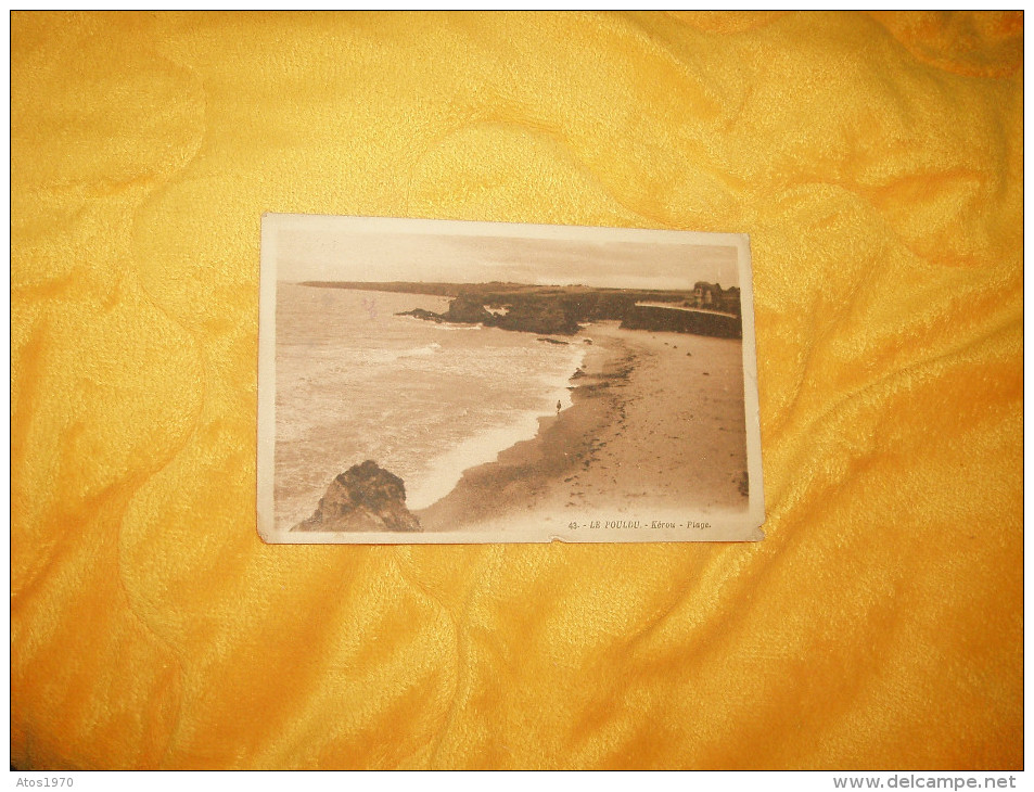 CARTE POSTALE ANCIENNE CIRCULEE DE 1932. / 43.- LE POULDU - KEROU - PLAGE. / CACHET. - Le Pouldu