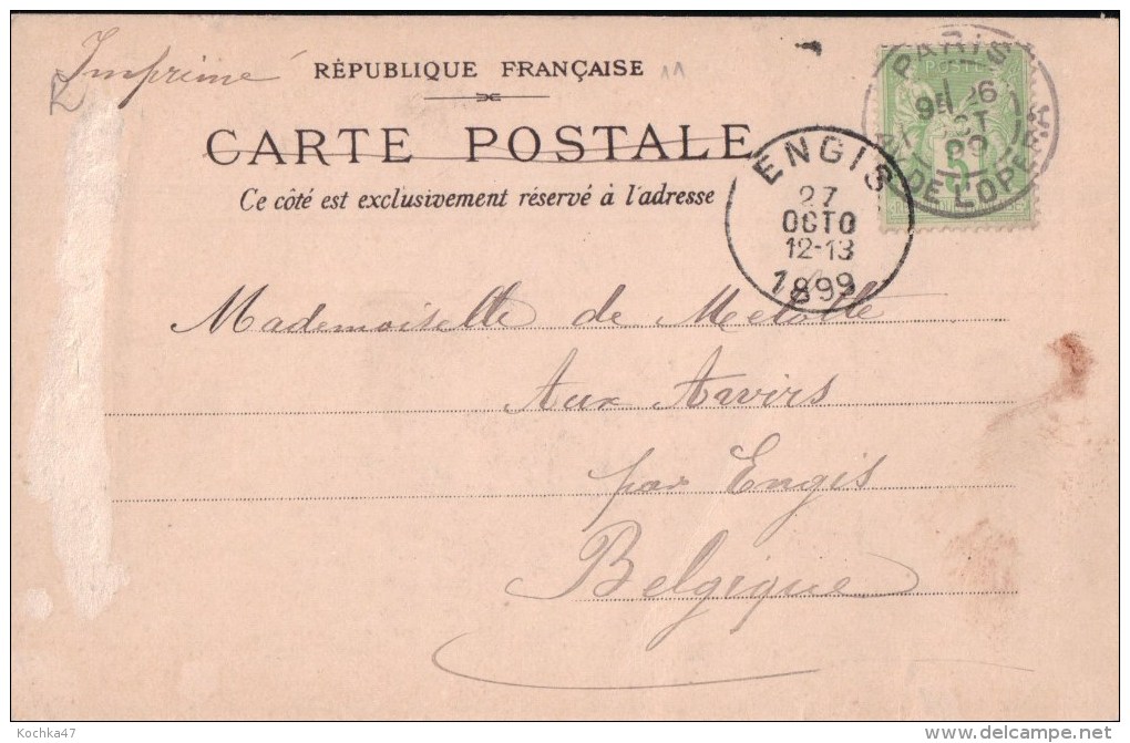 Paris (75) Les Boulevards Porte St Martin CPA 1899 - Other & Unclassified