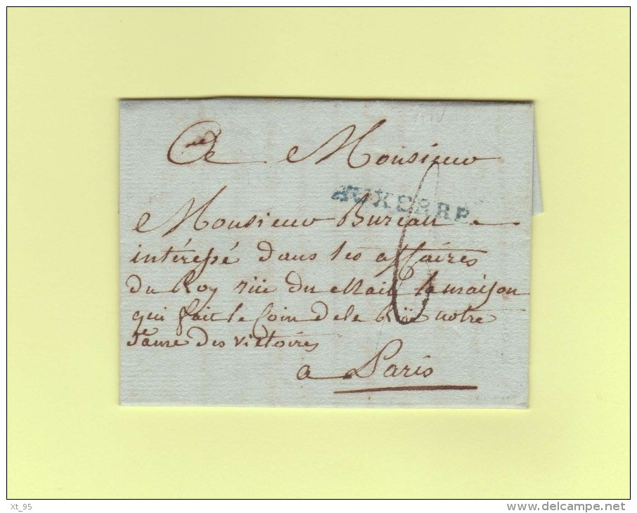 Auxerre (en Bleu) - 83 - Yonne - Courrier De 1789 - 1701-1800: Voorlopers XVIII