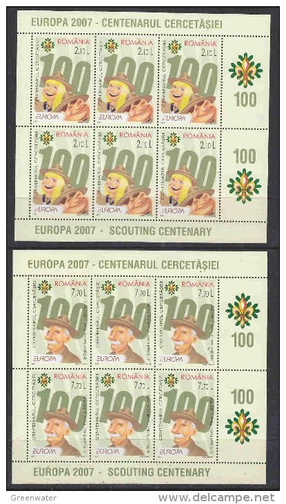 Europa Cept 2007 Romania 2v 2 Sheetlets ** Mnh (F2278) - 2007