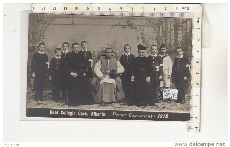 PO7914C# TORINO - MONCALIERI - REAL COLLEGIO CARLO ALBERTO - PRIMA COMUNIONE 1912 - BAMBINI No VG - Moncalieri