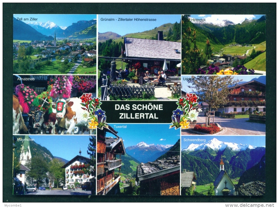 AUSTRIA  -  Zillertal  Multi View  Unused Postcard As Scan - Zillertal
