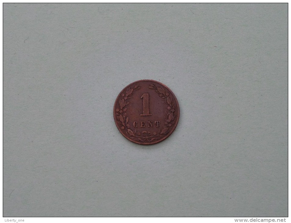 1882 - 1 Cent / KM 107.1 ( Uncleaned / For Grade, Please See Photo ) !! - 1849-1890 : Willem III