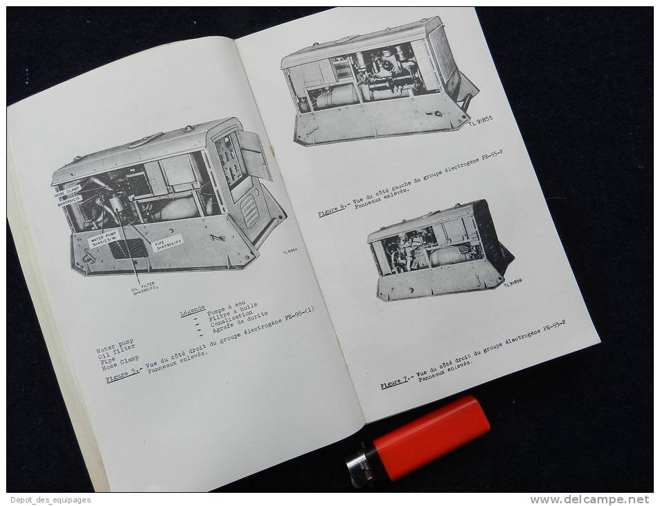 RARE MANUEL GROUPES  ELECTROGENES  PR-95 ... Daté 1953 - Radios