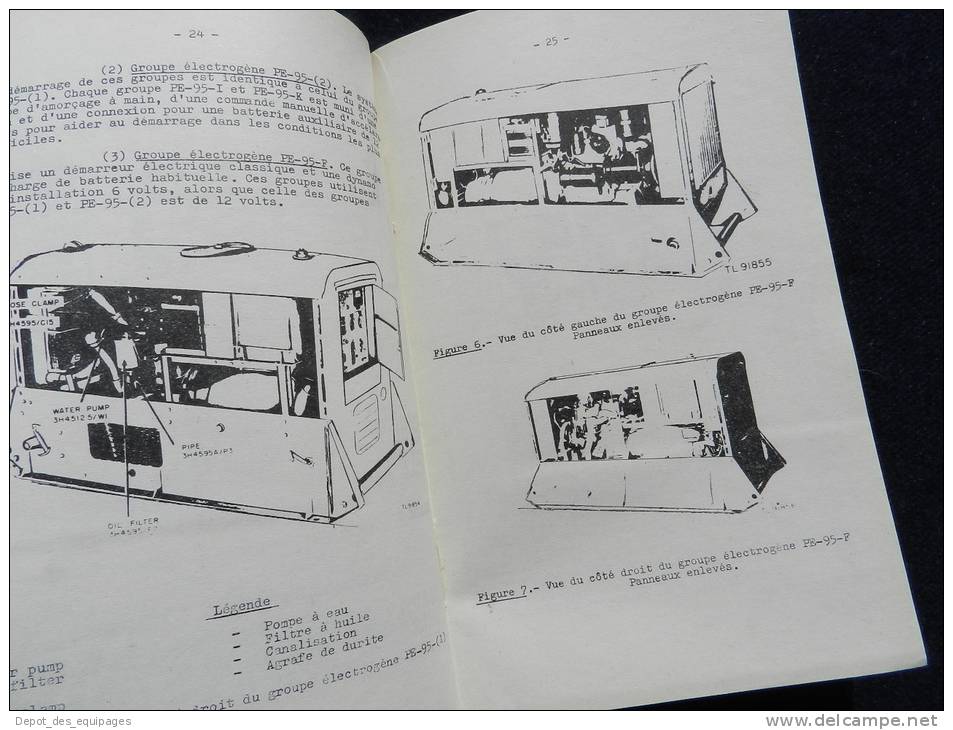 RARE MANUEL GROUPES  ELECTROGENES  PR-95 ... daté 1953