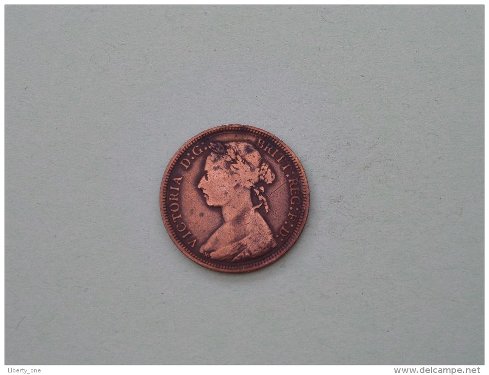 1893 - Half Penny - KM 754 ( Uncleaned / For Grade, Please See Photo ) !! - C. 1/2 Penny