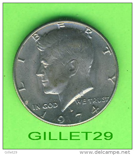 MONNAIES DES ÉTATS-UNIS - HALF DOLLAR - JOHN F. KENNEDEY, 1974 - LIBERTY IN GOOD WE TRUST - - 1964-…: Kennedy