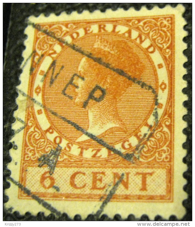 Netherland 1924 Queen Wilhelmina 6c - Used - Oblitérés