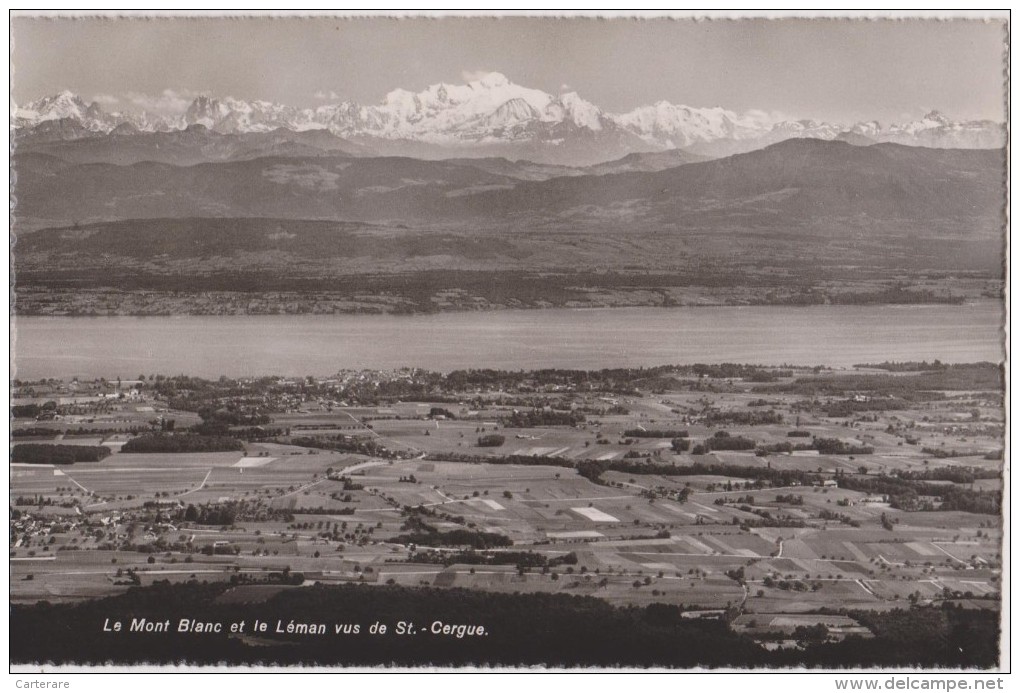 SUISSE,SWITZERLAND,SVIZZE RA,SCHWEIZ,HELVETIA,SWISS ,VAUD,SAINT CERGUE,vue Aérienne Panoramique,léman,mont Blanc - Saint-Cergue