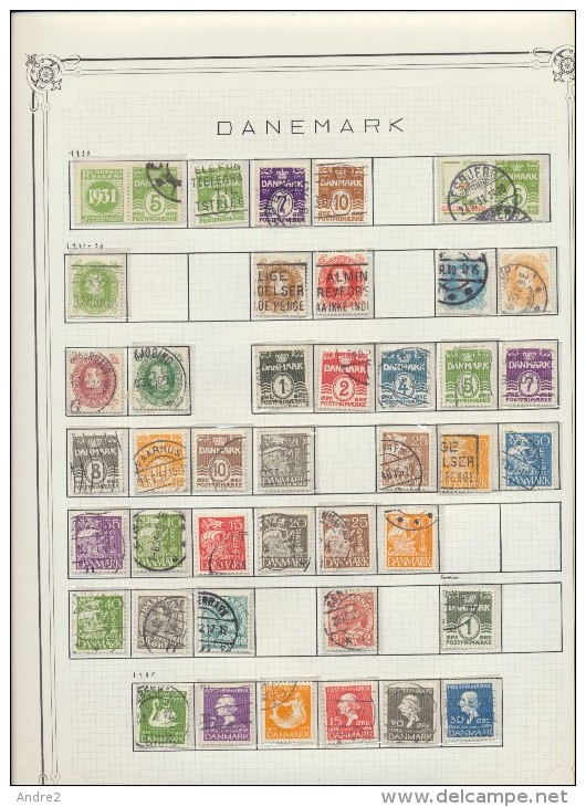 Denmark - Danemark - Danmark  1912 - 1972 Lot De Timbres Oblit / * / ***, Feuilles Y&T Non Incluses - Collections