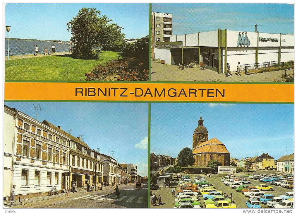 RIBNITZ-DAMGARTEN : An Der Boddenpromenade-Kaufhalle"Hans Burmeister"-Karl-Marx StraBe-Karl-Marx-Platz - Ribnitz-Damgarten