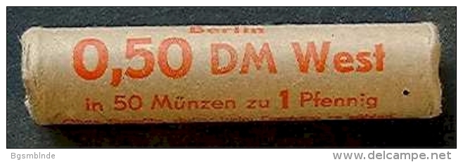 2 Original-Rollen 1 Pfg. Münzen 1950 Ungebraucht - Katalog 500€ - 1 Pfennig