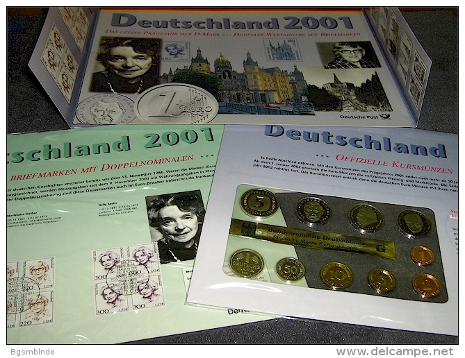 KMS "Deutschland 2001 PP" -  Prägebuchstabe D - Mint Sets & Proof Sets