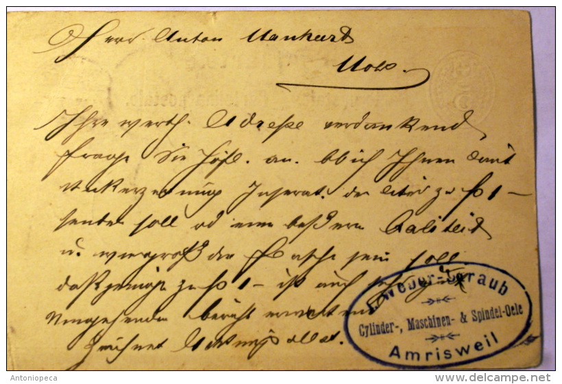 Switzerland H & G # 12, Pse Postal Card, Used, Issued 1879 - Brieven En Documenten