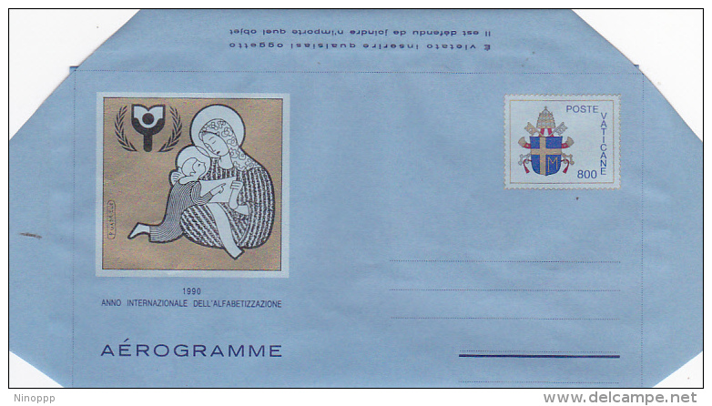 Vatican City 1990 A 28 International Writing Year Mint Aerogramme - Used Stamps