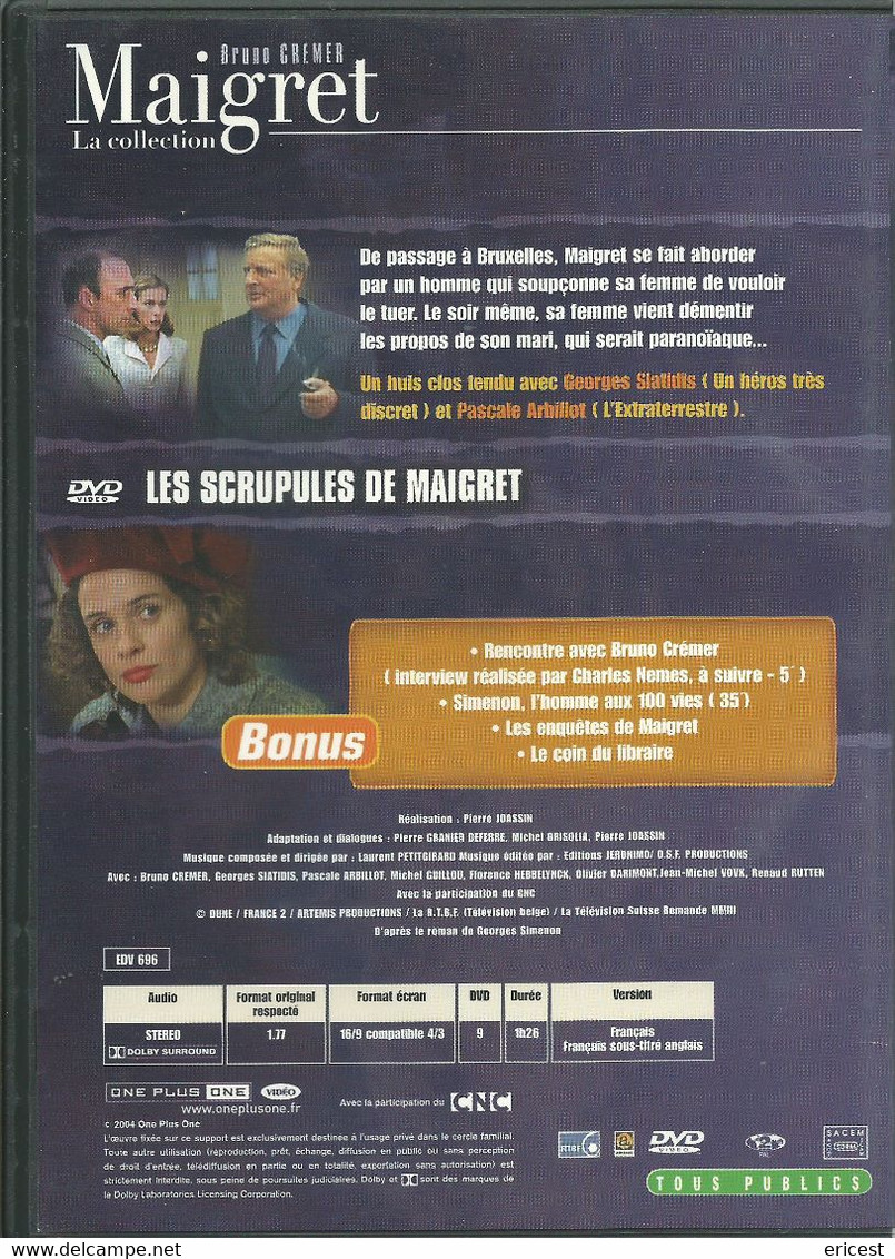 (-) MAIGRET LES SCRUPULES DE MAIGRET - Serie E Programmi TV