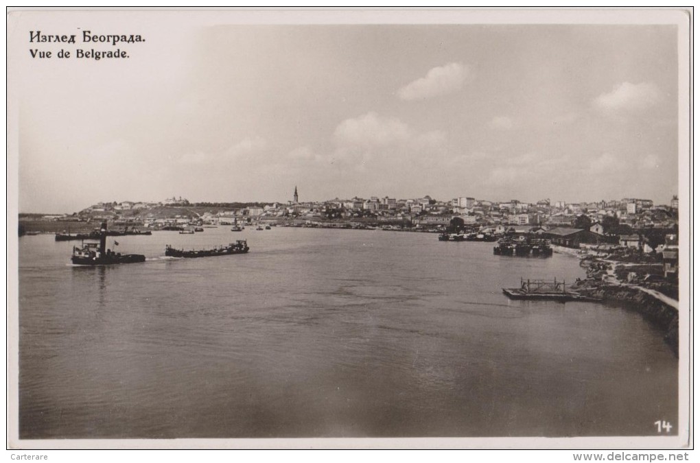 SERBIE,SERBIA,BELGRADE,BE OGRAD,1938,port,harbour,b Ateau,belle Vue Des Cotes - Servië