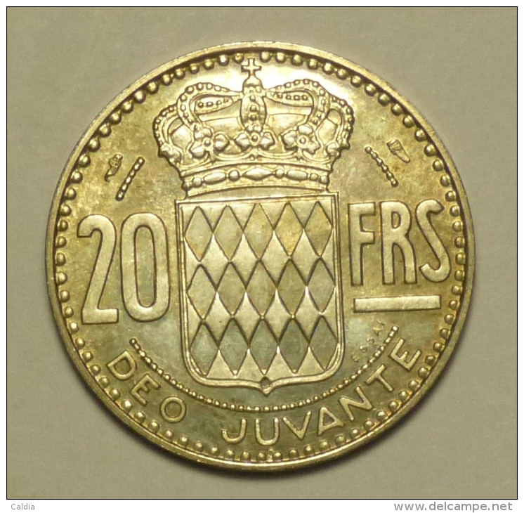 Monaco ESSAI ARGENT / Silver 20 Francs 1950 # 3 - FDC