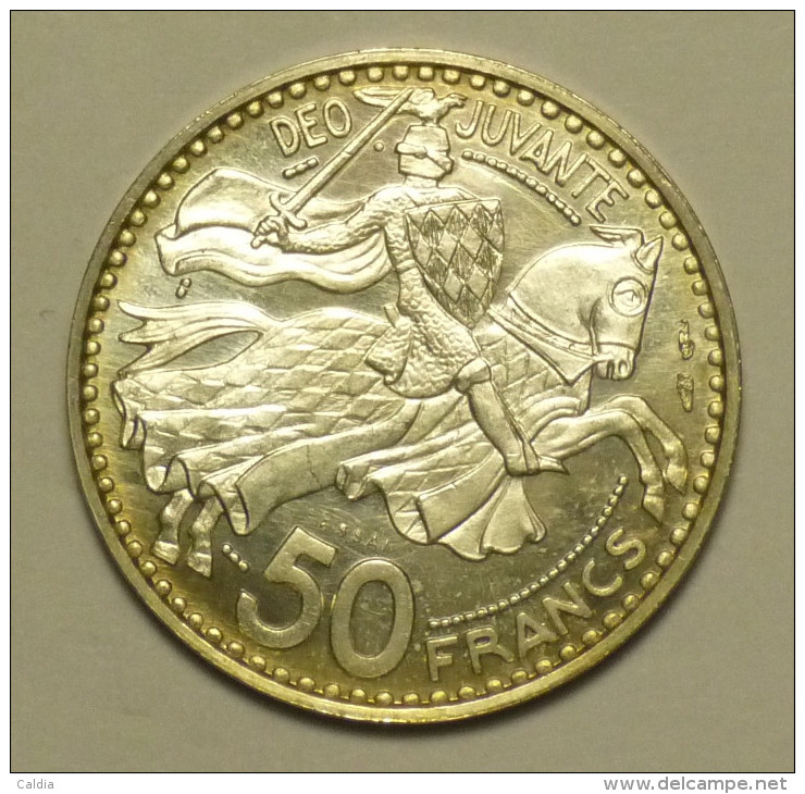 Monaco ESSAI ARGENT / Silver 50 Francs 1950 # 2 - FDC