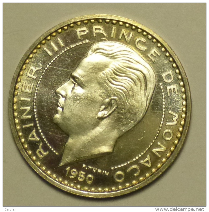 Monaco ESSAI ARGENT / Silver 50 Francs 1950 # 2 - Uncirculated