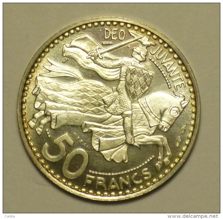 Monaco ESSAI ARGENT / Silver 50 Francs 1950 # 3 - Uncirculated