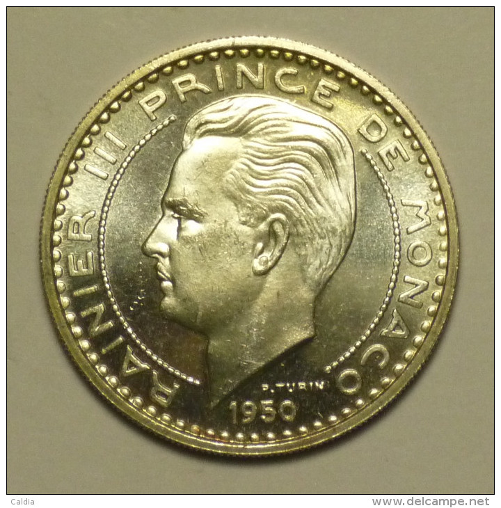 Monaco ESSAI ARGENT / Silver 100 Francs 1950 # 3 - Uncirculated