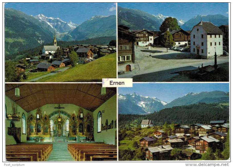 Suisse - Ernen Dorfplatz Kirche Mühlebach - Ernen