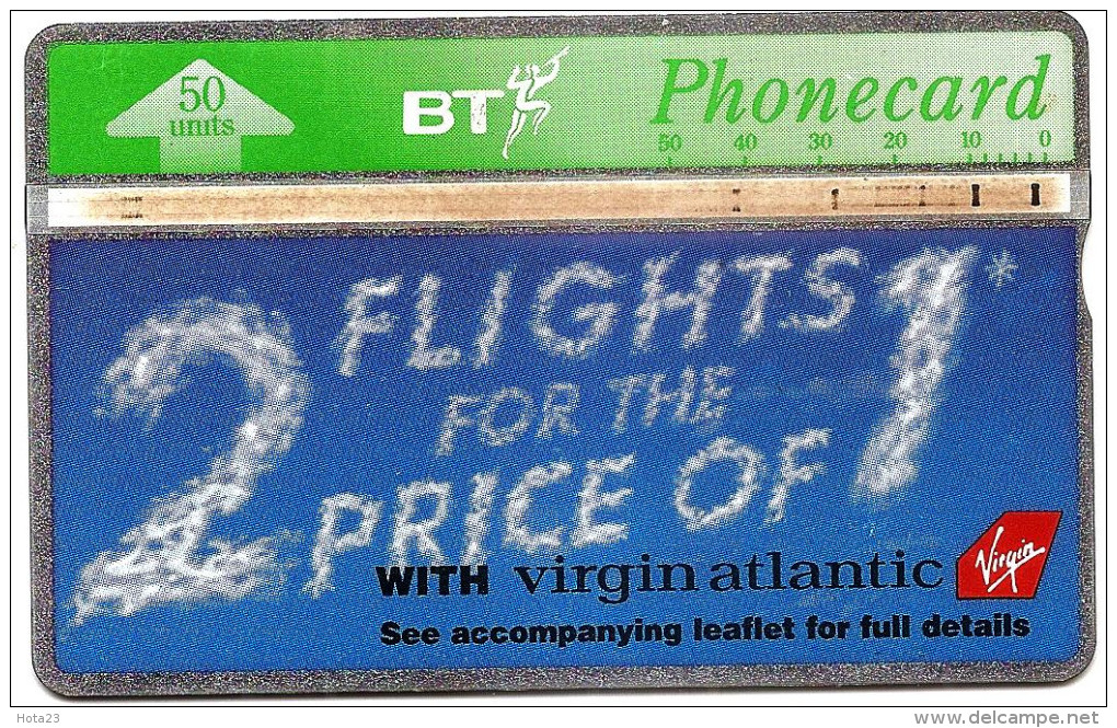 GREAT BRITAIN - BT - Traffic, Flight, Advertising, Virgin Atlantic  - Used Phonecard ( Lot - 614) - BT Commemorative Issues