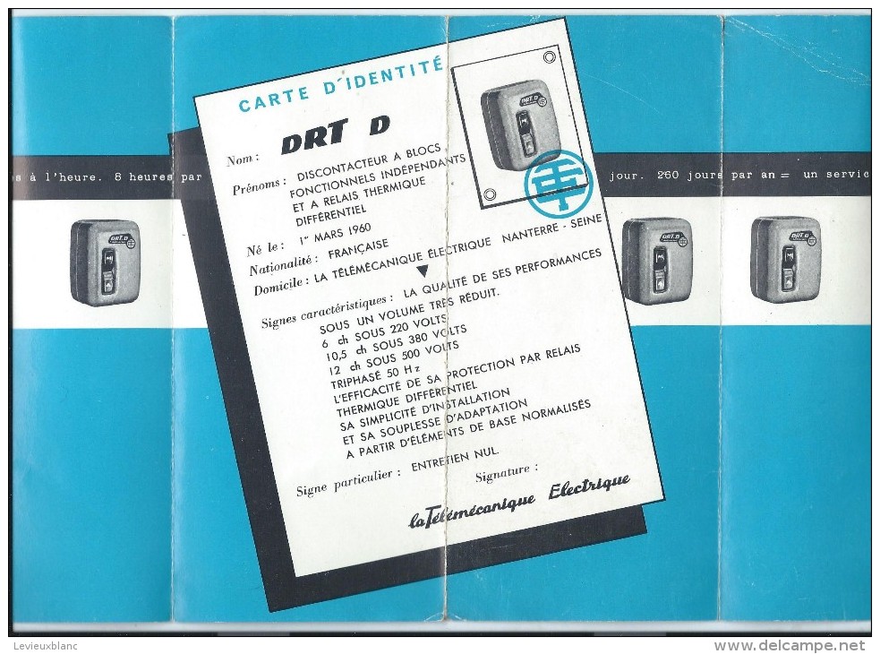 Discontacteur DRT D / La Télémécanique Electrique/ Nanterre/Seine/ Carte D'Identité/ 1960   VP679 - Electricity & Gas