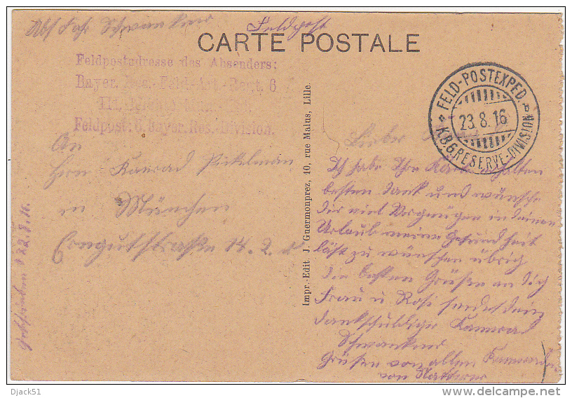 LILLE (Ruines) - Entrée De La Rue Faidherbe / Carte écrite En Allemand / 1916 - Guerre 1914-18