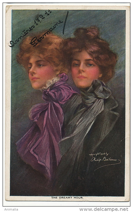 Philip Boileau The Dreamy Hour  Very Beautiful Card With 2 Faces - Boileau, Philip