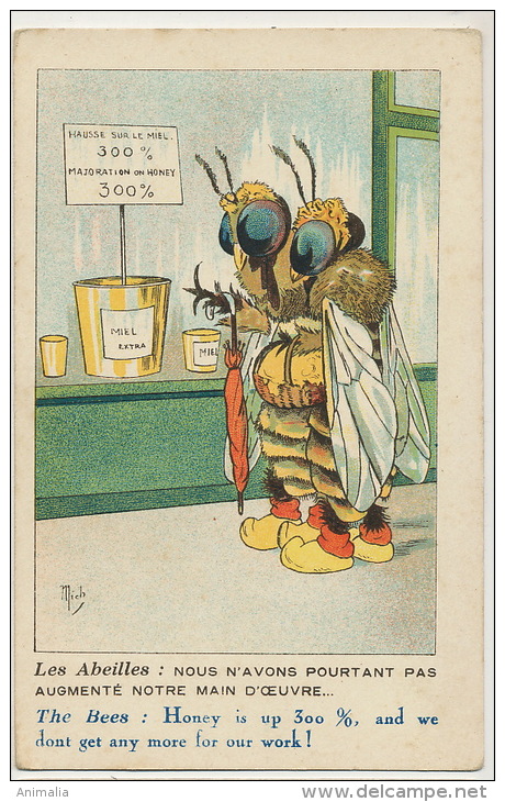 Mich Né A Perigueux Les Abeilles Humanisées Miel Apiculture Human Bees Honey - Mich