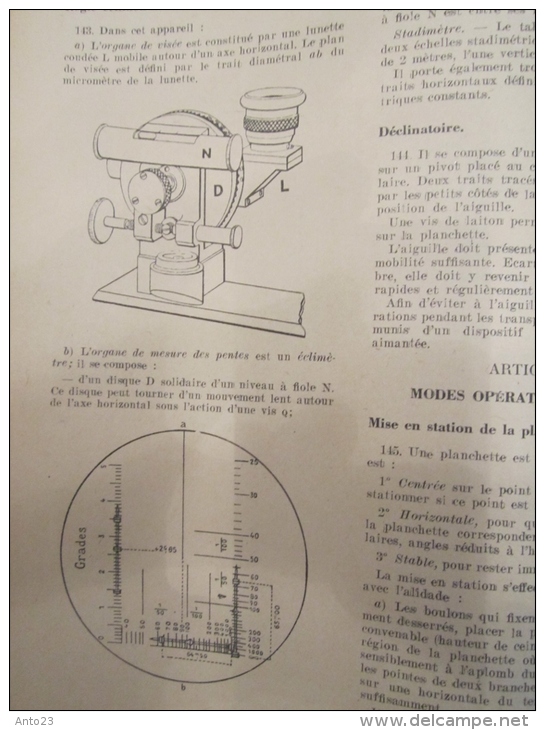 MILITARIA REGLEMENT DE TOPOGRAPHIE MINISTERE DES FORCES ARMEES