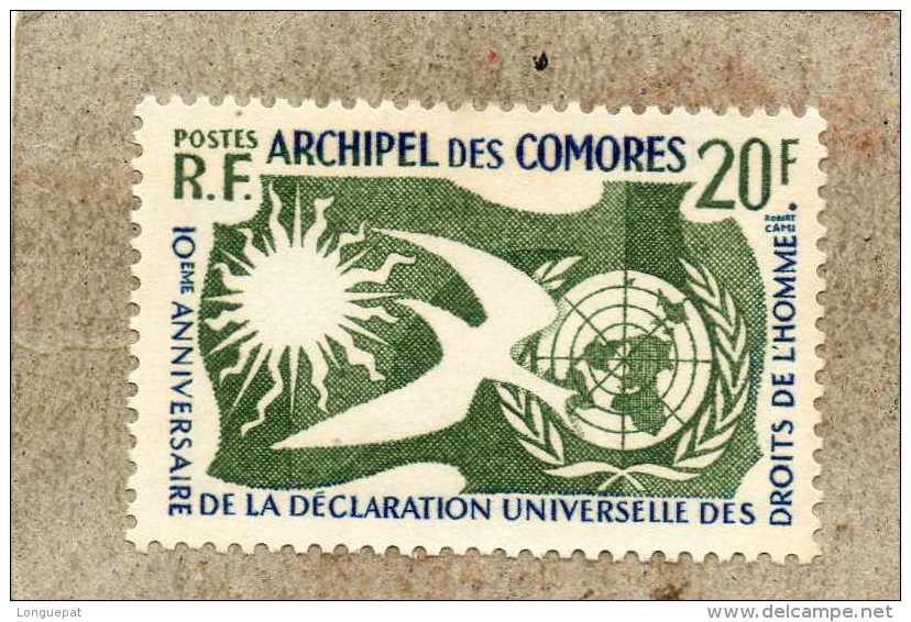 COMORES    : 10 Ans De La Déclaration Universelle Des Droits De L´Homme - - Unused Stamps