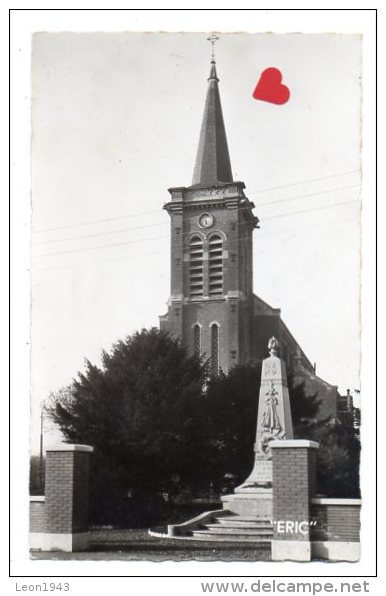 14724-LE-59-AUBY- L'Eglise Et Le Monument Aux Morts - Auby