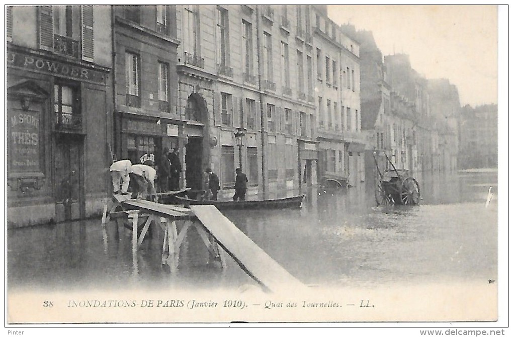 PARIS Ve - Inondations De Paris Janvier 1910 - Quai Des Tournelles - Arrondissement: 05