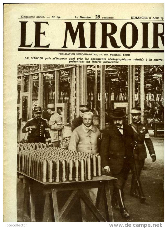 Guerre 14-18 Le Miroir N° 89 Du 8 Août 1915 - War 1914-18
