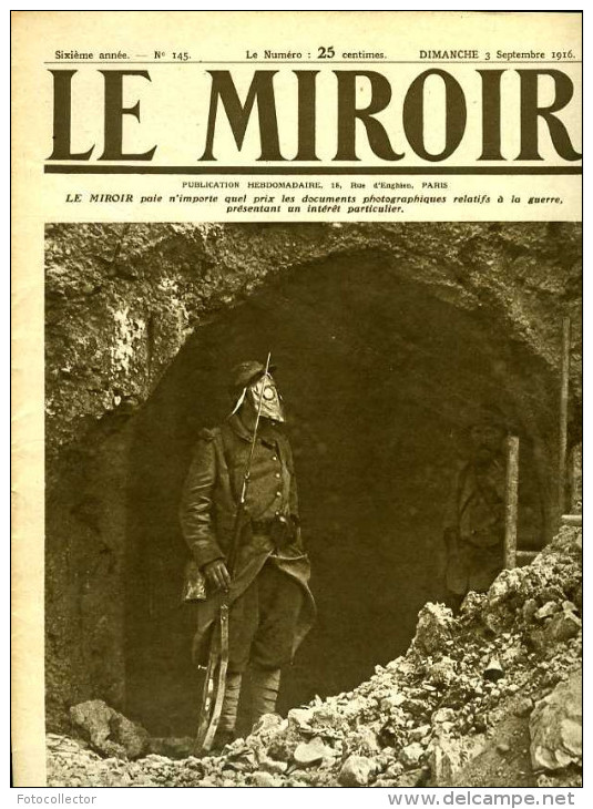 Guerre 14-18 Le Miroir N° 145 Du 3 Septembre 1916 - Oorlog 1914-18