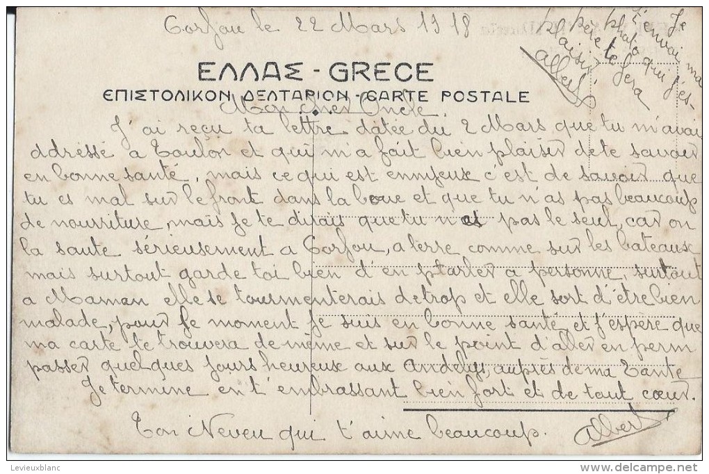 Corfou/ La Place / /  1918    CPDIV193 - Grecia