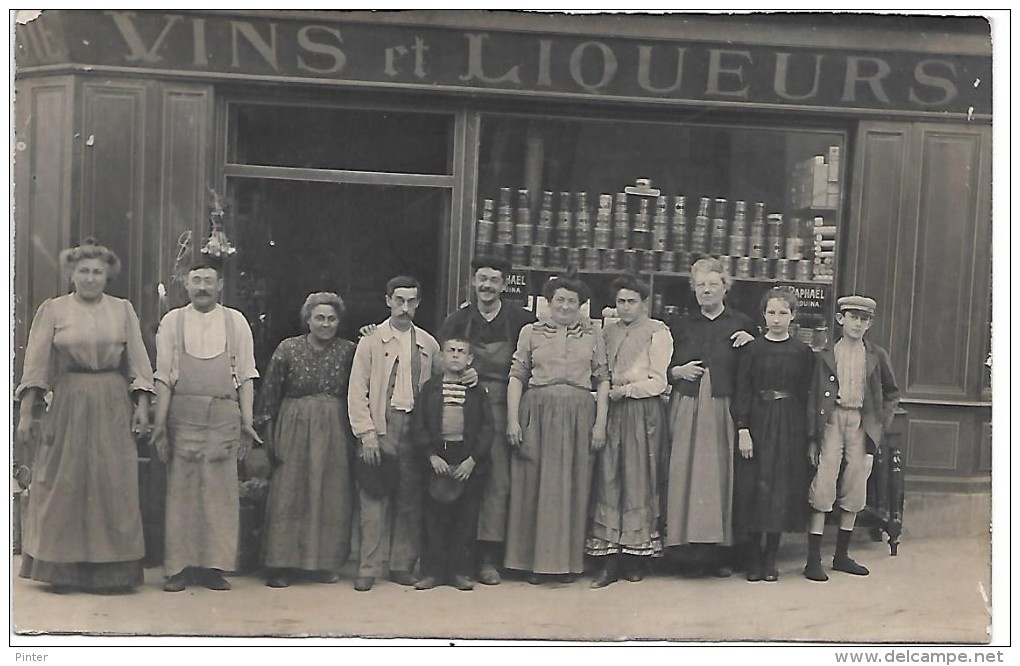 Devanture De MAGASIN Vins Et Liqueurs - CARTE PHOTO - Shops