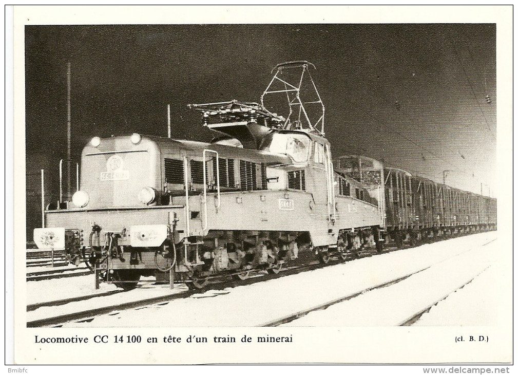 Locomotive CC 14 100 En Tête D'un Train De Minerai - Railway