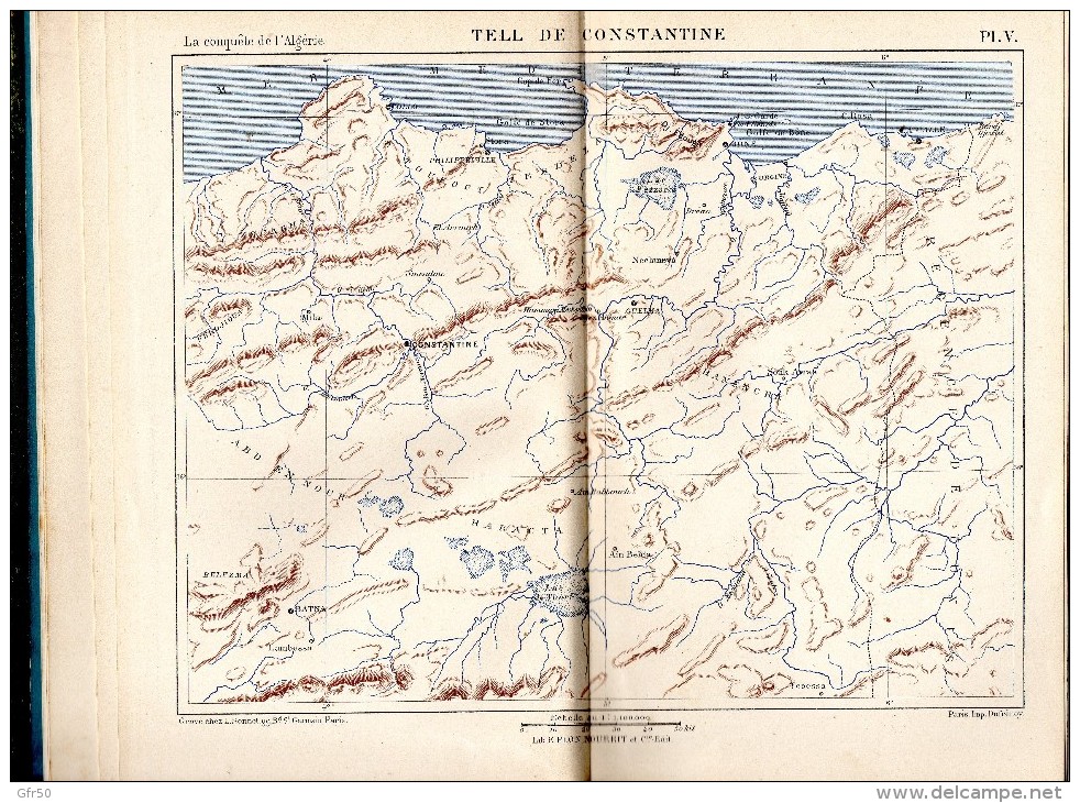 LA CONQUETE DE L´ ALGERIE  1841 - 1857  -  ATLAS - Camille Rousset 1889 -  Tableau D´assemblage Et 9 Cartes Par Régions - 1801-1900