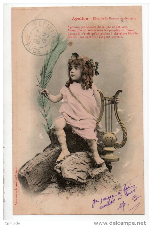 ENFANT . APOLLON DIEUX DE LA BEAUTÉ ET DES ARTS . ÉDITION BERGERET - Réf. N°7401 - - Portraits